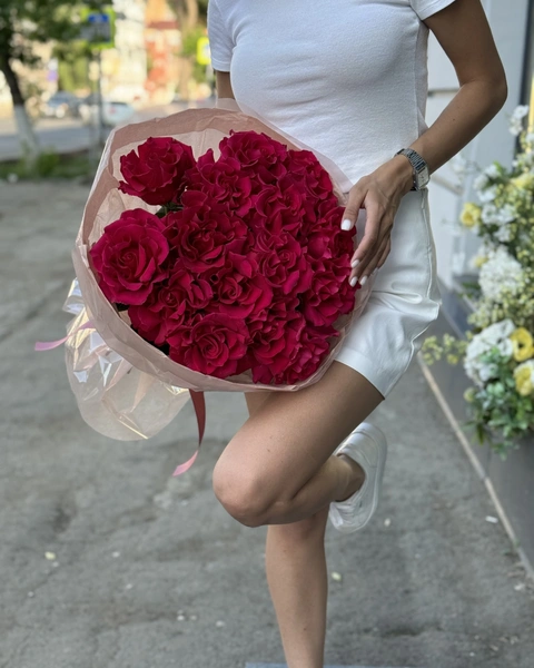 Монобукет из эквадорских роз №130