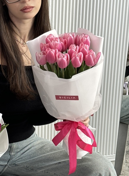 Монобукет из тюльпанов №74