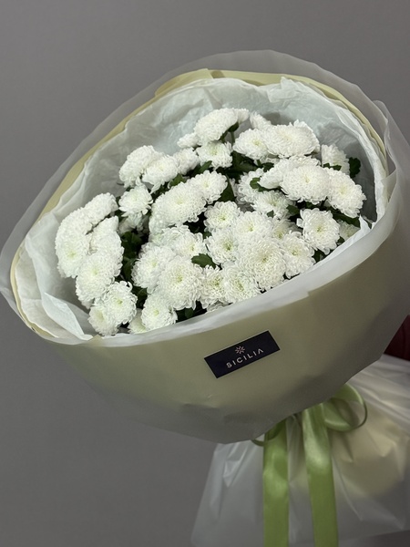 Монобукет из кустовой хризантемы №202