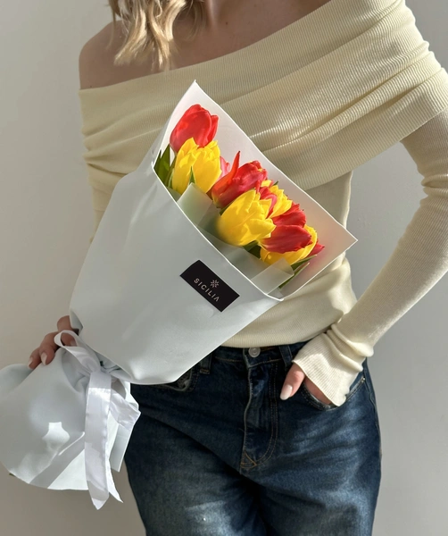 Монобукет из тюльпанов №103