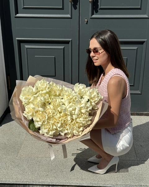 Монобукет из эквадорских роз №125